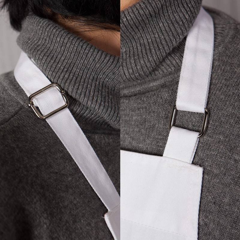 Now Designs Basic Cotton Kitchen Chef's Apron, White