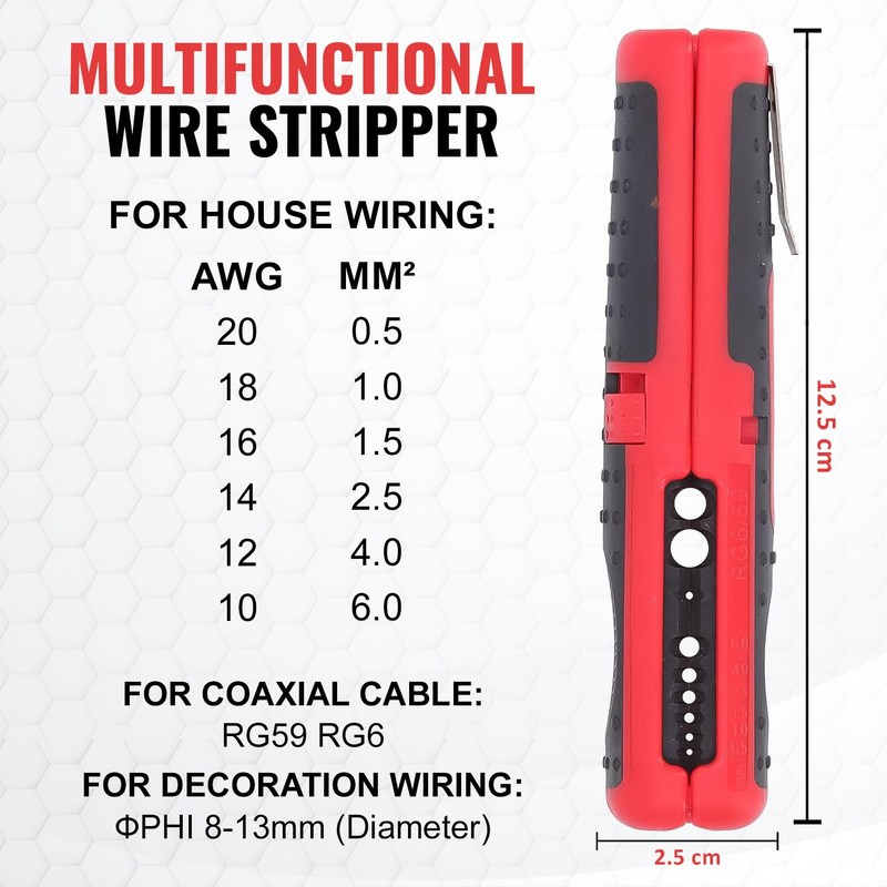 Multifunctional Cable Wire Stripper Cutter Pliers – Portable Hand Tool