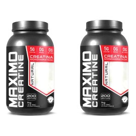 Duo Creatinas Máximo 1kg + Creatina 1kg Con 200 Servicios.