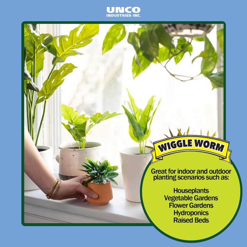 Wiggle Worm 100% Pure Organic Worm Castings Fertilizer, 4.5-Pounds -