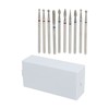 30 Holes Nail Drill Bits with Dustproof Organizer Stainless Steel