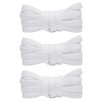 CORD ON - Standard White Flat Laces [Pack of 3]