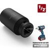 21mm Socket 1/2 Drive, 1/2 Inch Impact Metric 12-Point Deep