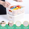 Plastic Storage Baskets with Lid-Plastic Storage Containers Stackable Storage bins: