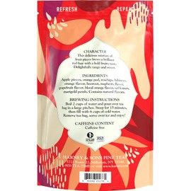 Harney & Sons Fresh Brew Blood Orange Iced Tea, 15ct, Brews up to 30 quarts of Iced Tea
