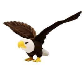 Adorable Bald Eagle Plush Toy - Stuffed Animal with Bendable and Stretchable Wings, Ideal for Gifts or Home Decor（23.6 in）