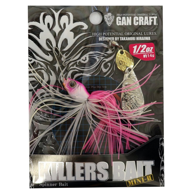 GAN CRAFT Spinnerbait, Killer's Bait, Mini 2 1/2 oz, Natural