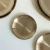 Titanium Set of 2 -Titanium Gold Round Plate 6.7"– Durable,