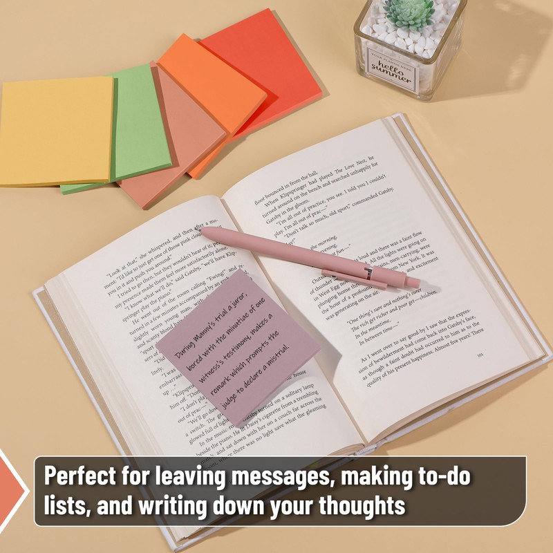 Mr. Pen- Sticky Notes, 3”x3”, 12 Pads, 600 Sheets, Colorful