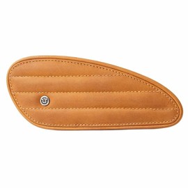Tank Pad: Mini Leather, Classic Striped, Bike, Touring Tank, Scratch Prevention, Protective Pad, Driving, Protection, Motorcycle, Moped, Unisex, Gift, One Size, Vintage Tan