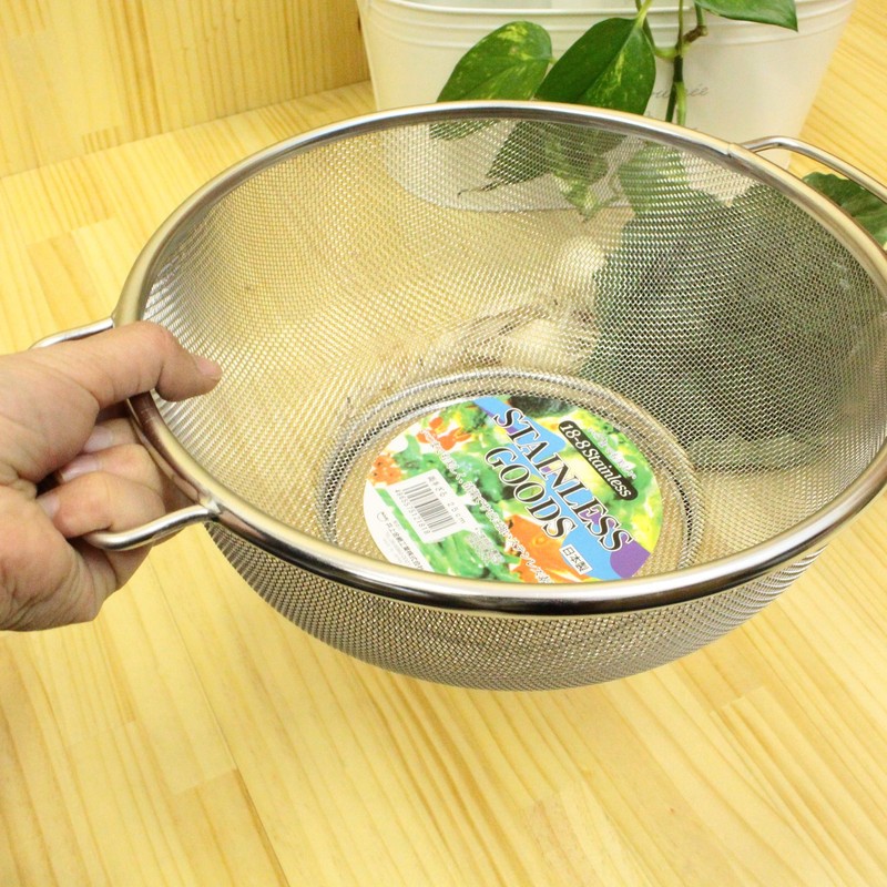Inoue Kaami Industrial Living Strainer with Both Hands, 9.8 inches