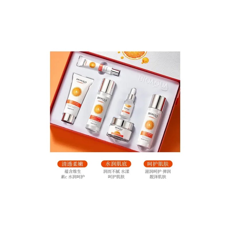 Crema Facial Vitamina C Suero Aclara, Hidrata, Manchas Kit