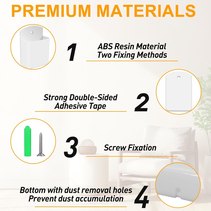 yeloumiss 2 PCS Self Adhesive Remote Holder Wall Mount Control