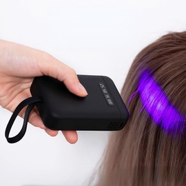 Máquina de Extensión de Cabello con Luz V - Kit de Extensiones de Luz LED V de 405 Nm - Extensión de Cabello Portátil de Curado Rápido Pegamento UV Extensión de Peluca con Luz V