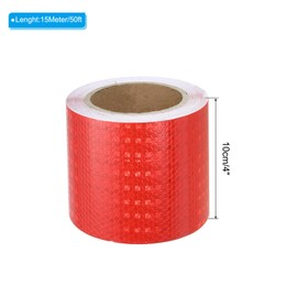 PATIKIL Reflective Tape, 4 Inch x 50 FT Waterproof Adhesive High Visibility Warning Safety Tape External Accessories Conspicuous for Cars Trucks, Red