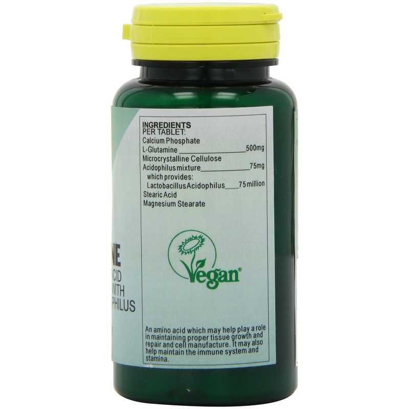 Health Plus Amino L-Glutamine 500mg Amino Acid Supplement - 60