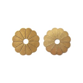 Tiazza 10Pcs Brass Backplate Washers Classical Furniture Decoration Gasket Brass Hardware Accessories (Bronze)