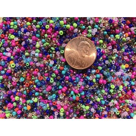 Czech Glass Seed Beads Assorted Mix Colors Size:11/0 50 gr / 1.76 oz