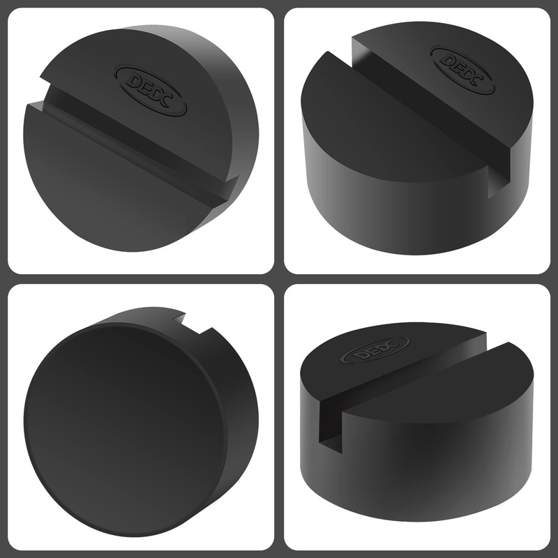 DEDC 4PCS Rubber Jack Pads Universal Slotted Frame Rail Protector