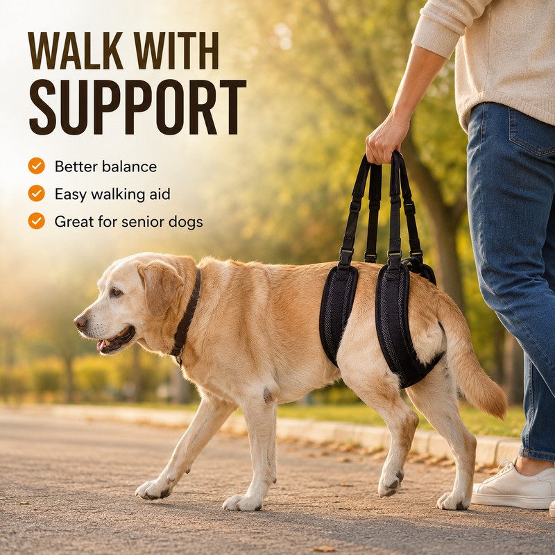 Adjustable Dog Rear Leg Lift Harness – Padded Hind Leg