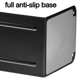 Acrimet Metal Bookends, Jumbo Size 9" H x 4" W x 4-1/2" D, Non-Skid Book Stand for Shelves, Heavy Duty Book Stopper, Black, 1 Pair