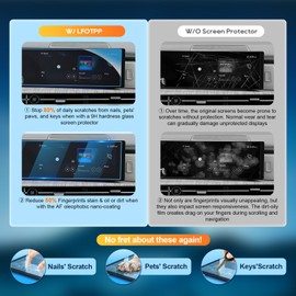 For 2025 Hyundai Santa Fe Screen Protector - (6PCS) 2025 Santa Fe (SE/SEL/XRT/Limited/Calligraphy) 12.3 Inch Screen Protector 9H Tempered Glass Navigation Dashboard - HD 2025 Santa Fe Accessories