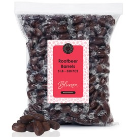 Root Beer Barrels Hard Candy - Bulk Old Fashioned Candies - 5 Pounds Bulk Individually Wrapped Nostalgic Barrels - 330 Pieces