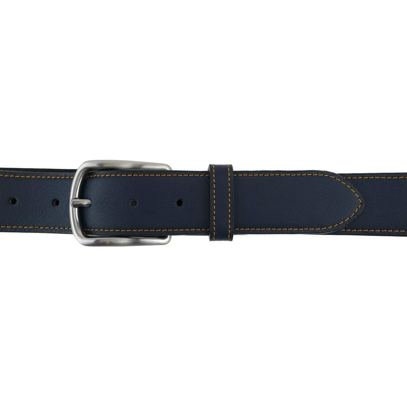 TigerTie Cowhide Leather Belt in Light Brown Buckle in Silver