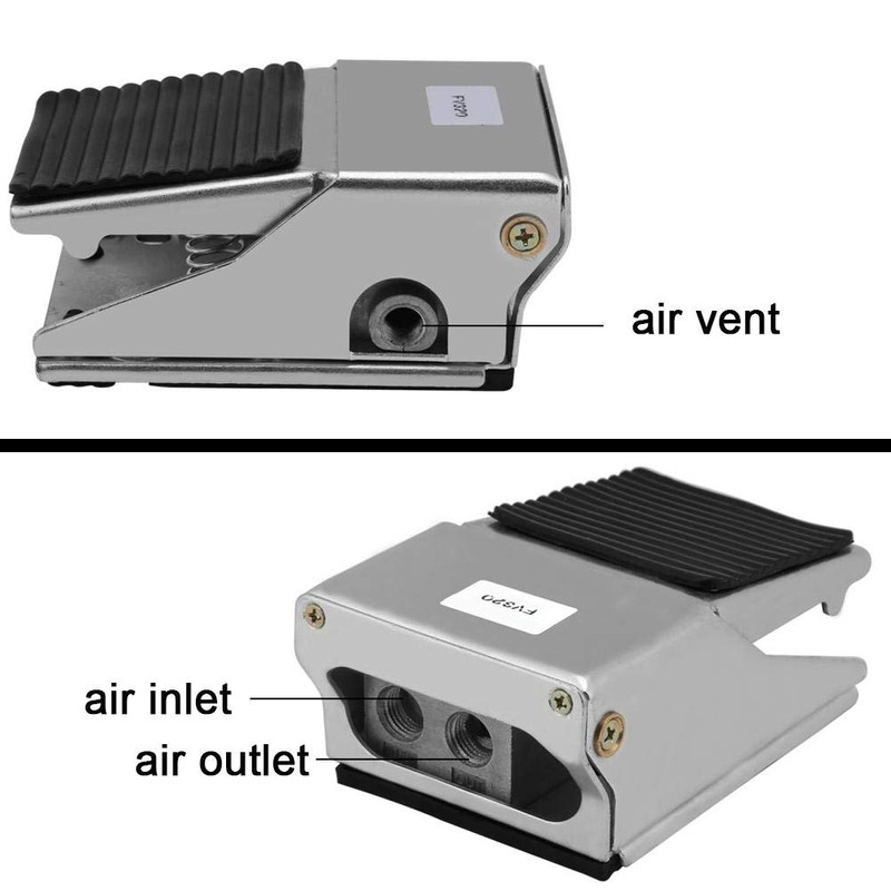 Pneumatic Foot Pedal Valve, FV-320 G1/4 Threaded 3 Way 2