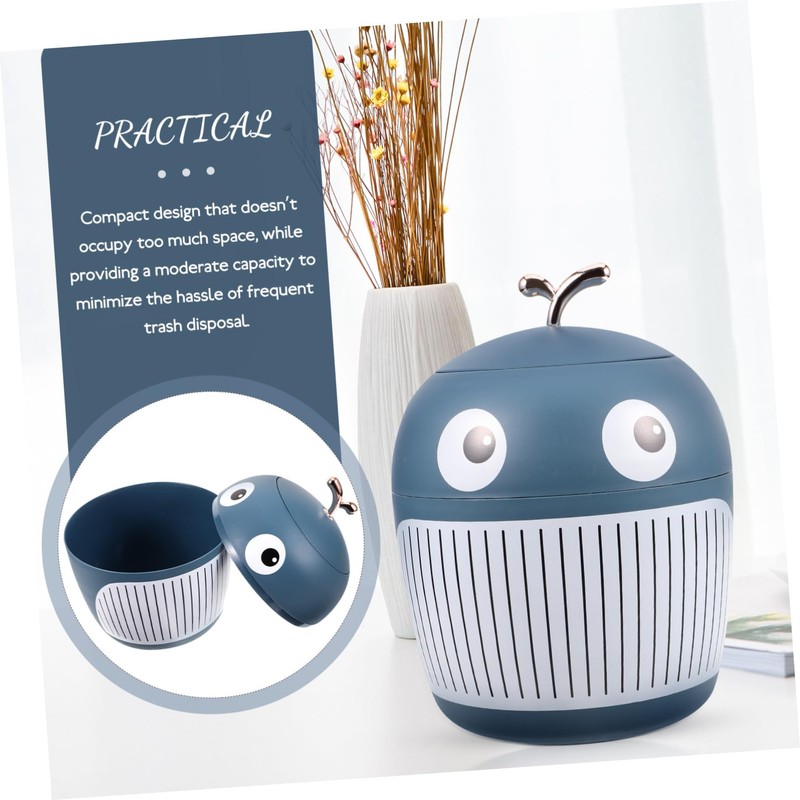 Baby Whale Trash Can Bathroom Trash Can with Lid Kids