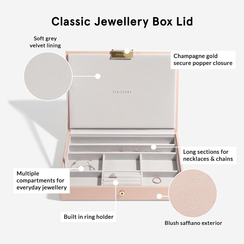 Stackers Blush Classic Jewellery Box Lid