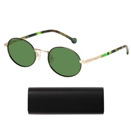 AMBEYE Green PC Lens Metal Round Frame Glasses for Light Sensitivity, Blue Light Blocking & Glare Reduction – Indoor/Outdoor, Computer Use, Office Work & Daily Comfort（Green Tortoiseshell）