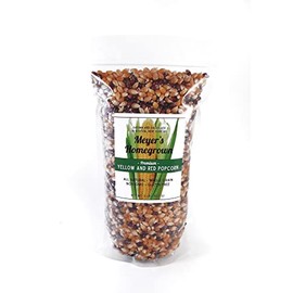 Meyer's Homegrown Premium Red/Yellow Mix Popcorn, 2lb Bag, Tender & Crunchy, no GMO/Peanuts/Tree Nuts/Gluten, Your New Favorite Snack