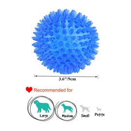 Orgrimmar 3 PCS Pet Squeaky Chewing Balls Dog Soft Stab Balls Cleaning Teeth Toys Balls with High Bounce for Small Medium Large Pet Dog Cat Toys(Medium,2.55in)