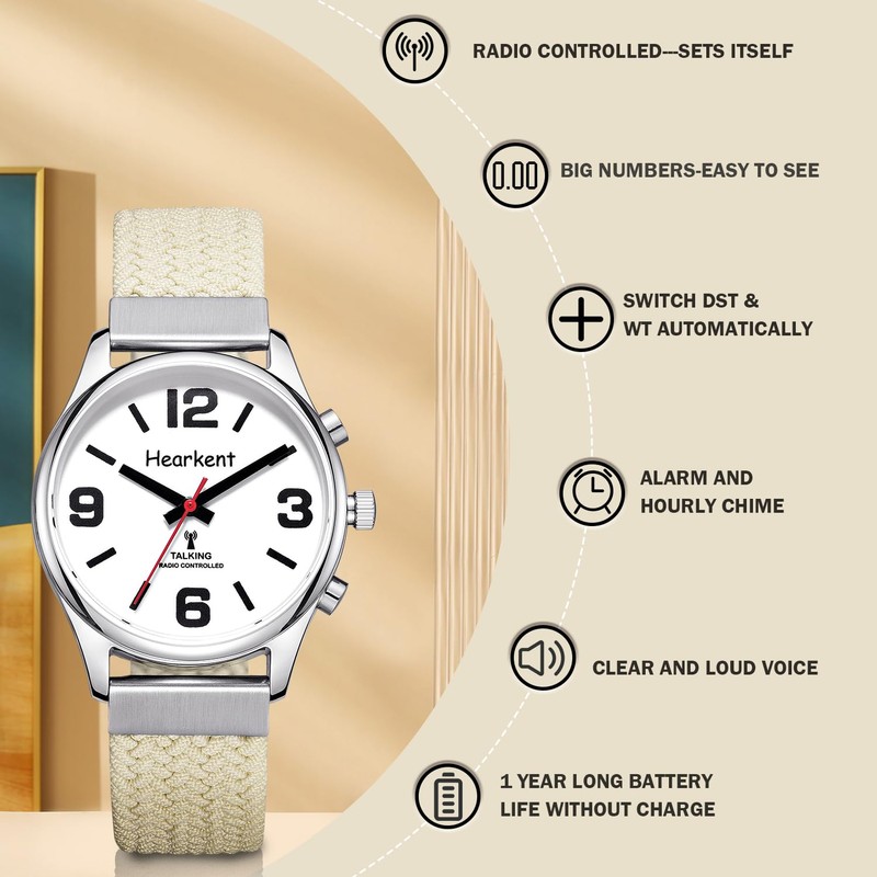 Hearkent British English Talking Watch for Women with Large Numbers