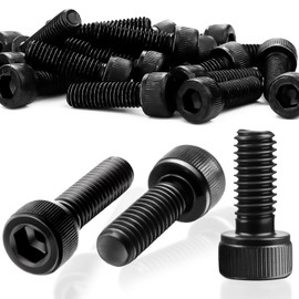 SWTYExt Pack of 60 Cylinder Screws with Hexagon Socket M3 x 10 mm Screws Carbon Steel Hexagon Socket Screw Full Thread Hex Screws Black Allen Screws for Fasteners