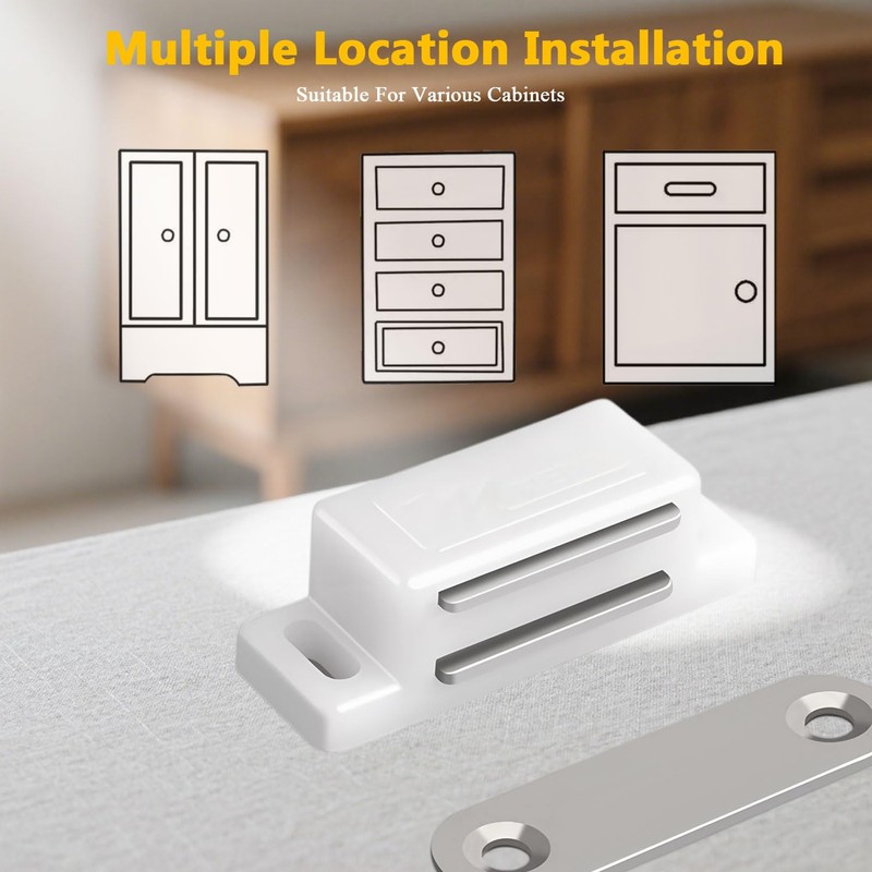 Cabinet Magnetic Catch - 4 Pack Cabinet Door Magnetic Latch