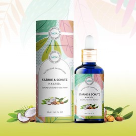 Lebbio Stärke & Schutz Haaröl 50ml [100% NATURREIN] Kopfhaut- und Haarstärkungsöl für gesundes Haarwachstum, Stimuliert Haarwachstum - Leave-in Haarkur, für seidigen Glanz und Geschmeidigkeit