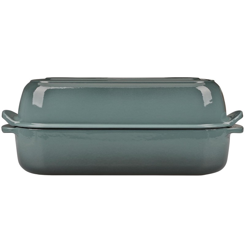 EDGING CASTING Enameled Cast Iron Loaf Pan with Lid, Bread