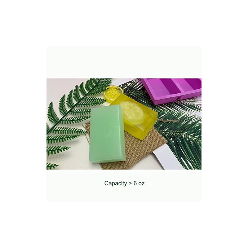 Molde rectangular de silicona para jabón de 4 onzas, moldes