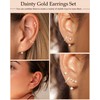 ZHESHY Gold Hoop Earrings Set for Women Trendy 925 Sterling