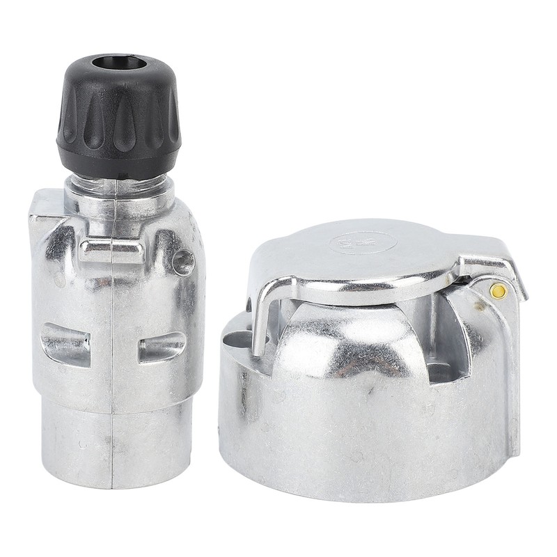 Trailer Plug Socket Kit Aluminum Alloy DC12V 7 Pin Plug