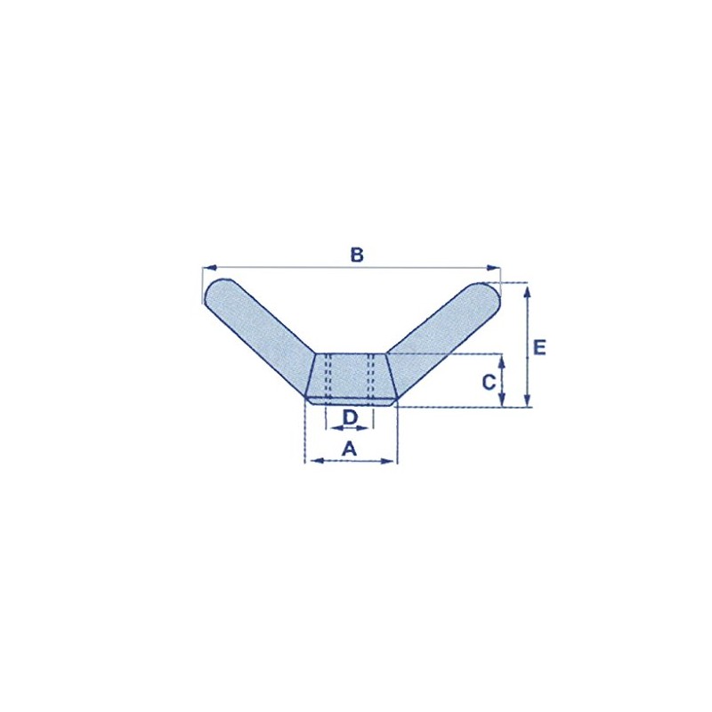20MM Stainless Steel High Type Wing Nut - Bolt Screw