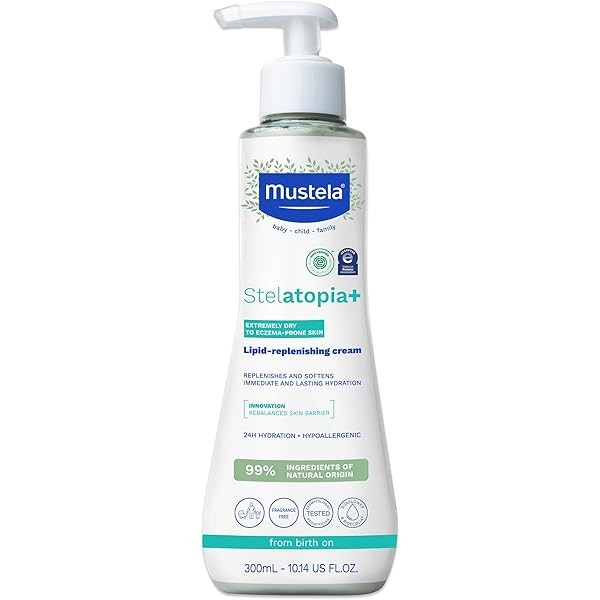 Mustela Stelatopia+ - Lipid-Replenishing Cream - Moisturizer for Eczema-Prone Skin