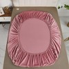 Fleece Fitted Sheet, 200 x 200 cm, Dusky Pink, Plush,