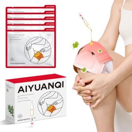 Knee Pain Relief Patches 4 Count, Herbal Heat Patch for Joint & Muscle Support, Plant Based Comfort for Running, Work and Daily Stiffness