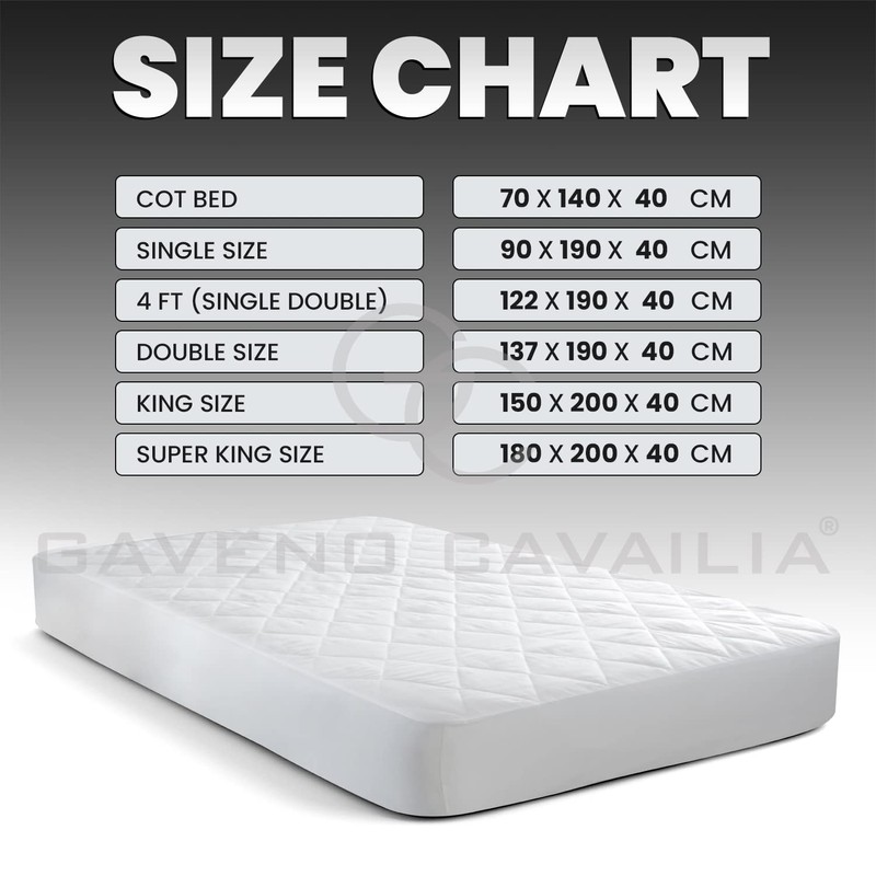 GC GAVENO CAVAILIA Extra Soft Quilted Mattress Protector, Fully Fitted