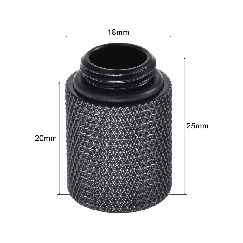 sourcing map Male to Female Extender Fitting G1/4 x 20mm
