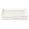 Fortessa Fortaluxe SuperWhite Vitrified China Dinnerware, Tavola 12-Inch Square Flat