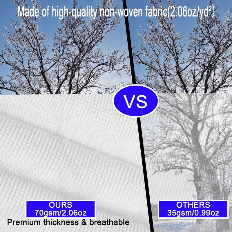 Plant Frost Protection Covers with Viewing Window, 31.5" x 47.2",